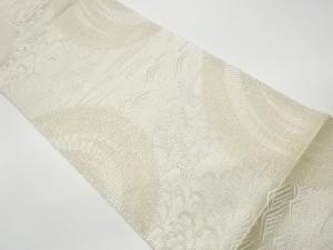リサイクル　未使用品　姫野織物製　絽波模様織出し袋帯（未仕立て）